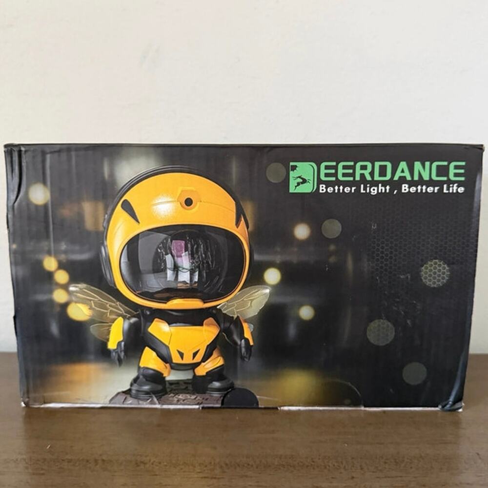 Children's Little Bee Astronaut Robot Starry Projection Lamp Kids Ceiling Light